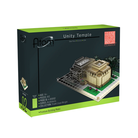 Unity Temple Frank Lloyd Wright Architecture Building Brick Set