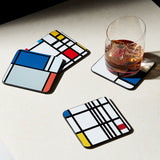 Mondrian Coasters: Set of Four