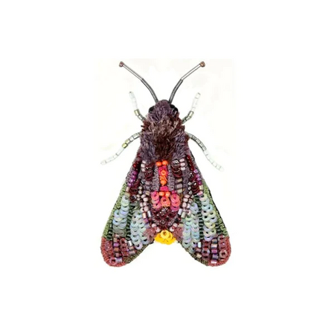 Dusk Moth Brooch by Trovelore