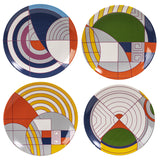 Hoffman Rug, Frank Lloyd Wright Set Of 4 Dessert Plates