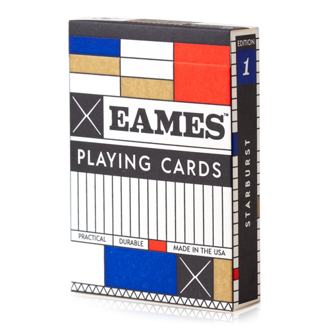 Eames "Starburst" Playing Cards in Blue