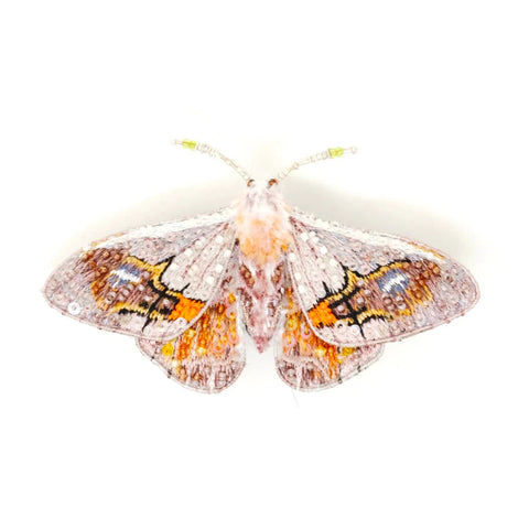 Drepanid Moth Brooch by Trovelore