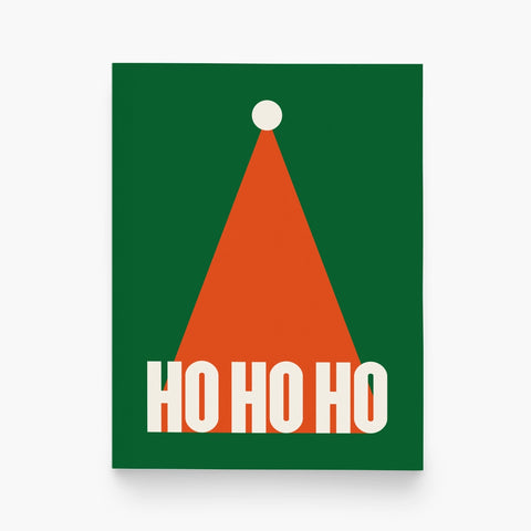 Ho Ho Ho Santa Hat Holiday Card