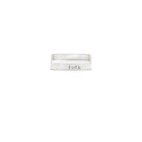 Stackable Sterling Silver Square F Ring