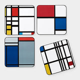 Mondrian Coasters: Set of Four