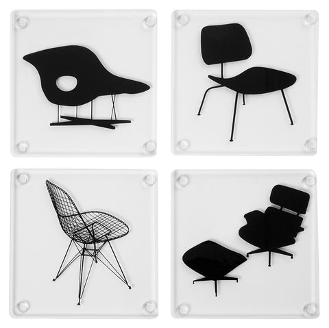 Eames Acrylic Chairs Coasters