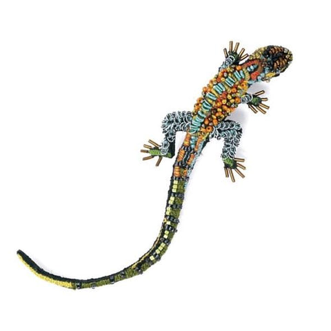 Caiman Lizard Brooch by Trovelore