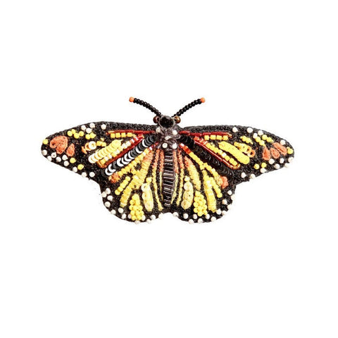 Meandering Monarch Butterfly Brooch by Trovelore