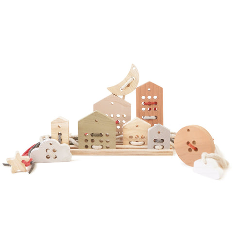 Wooden Lacing Toys Set